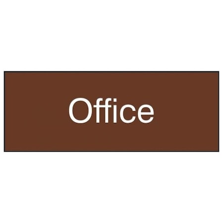 Accuform Office, Engraved Plastic, 3 in x 8 in PSG824BR